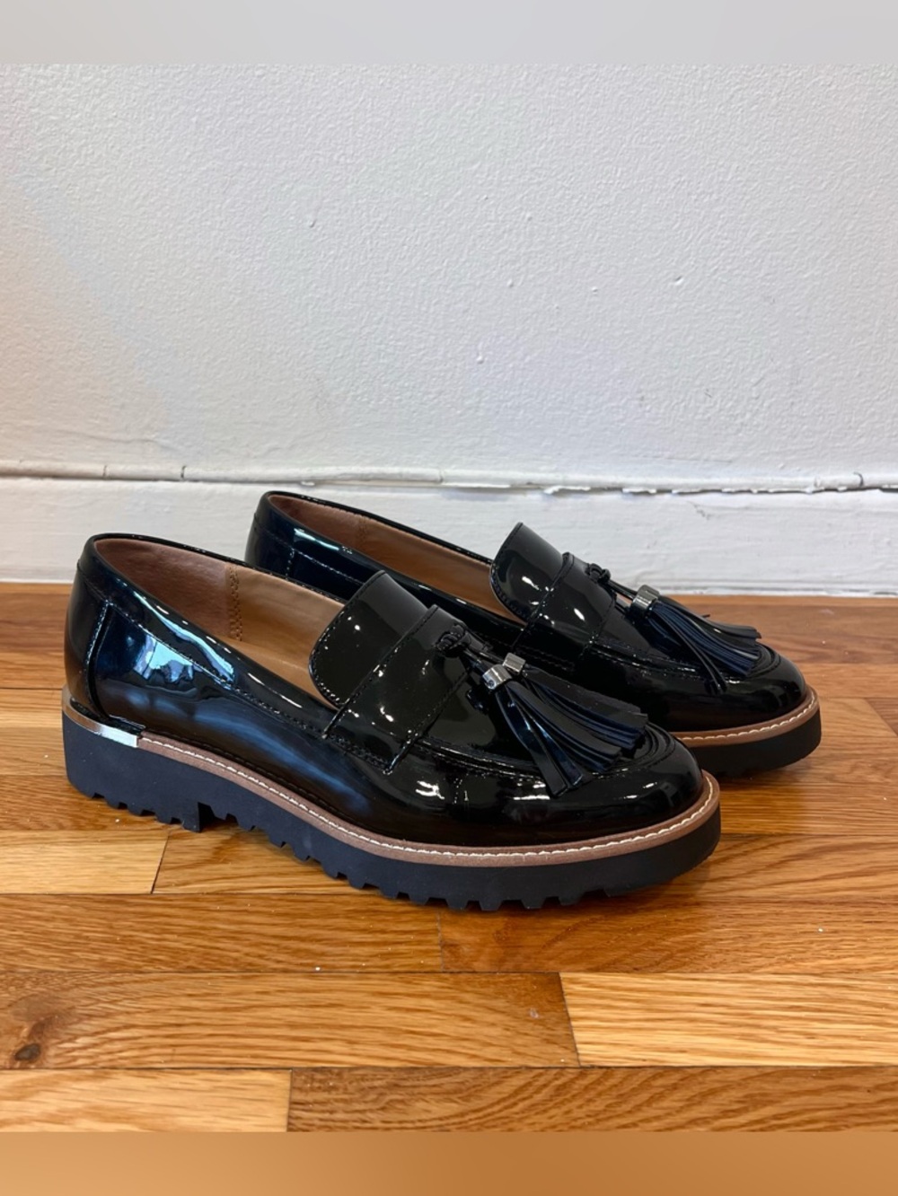 Women’s Black Franco Sarto Carolynn Platform Loafer size 6